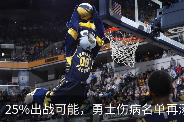 25%出战可能，勇士伤病名单再添一人